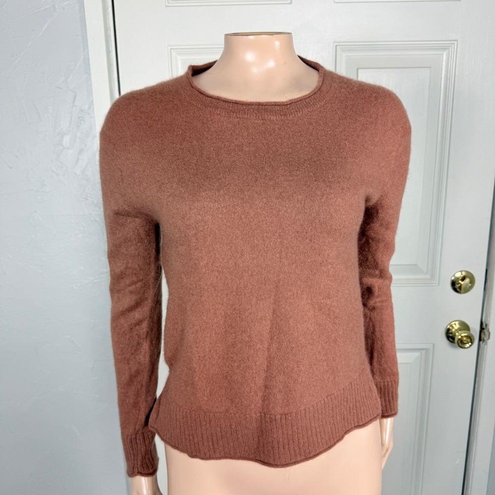 Magaschoni Women's Sweater S Crew neck 100% Cashmere Knit Pullover U3-23